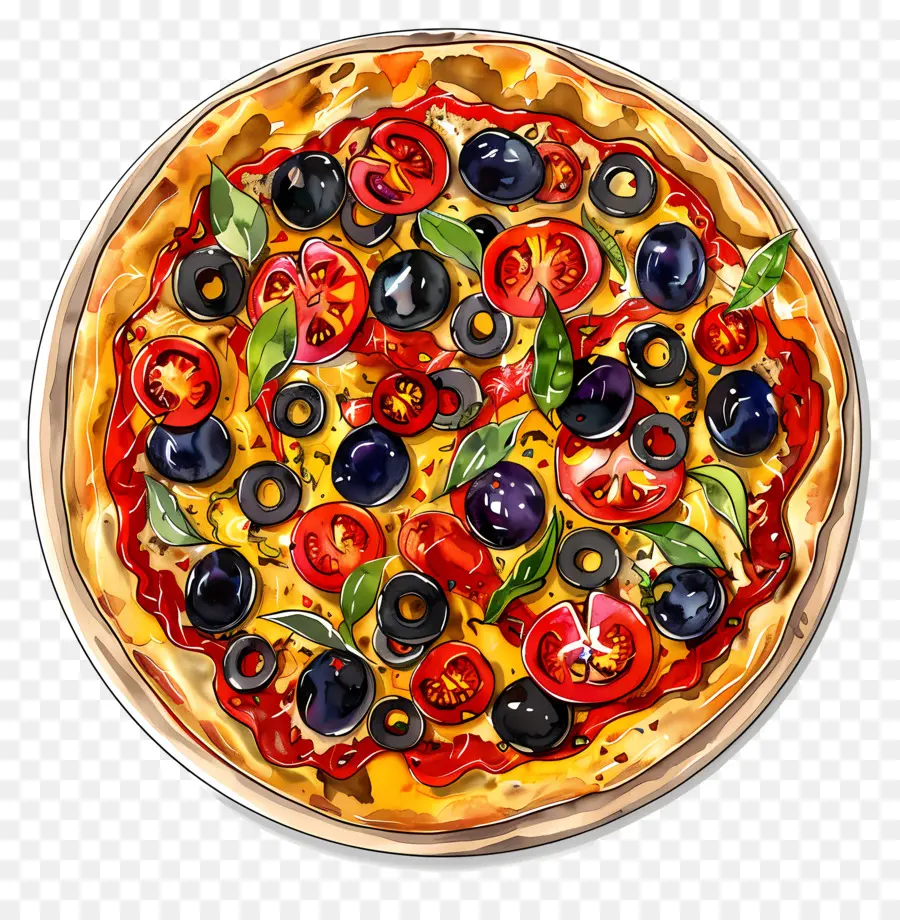 Pizza Vegana，Pizza PNG