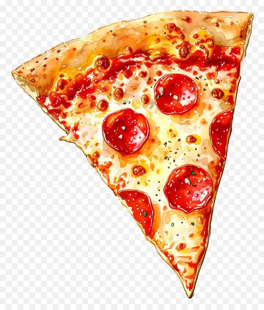 Fatia De Pizza，Fatia De Pizza De Pepperoni PNG