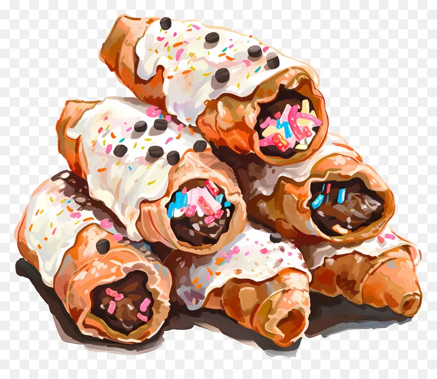 Cannoli，Doces PNG