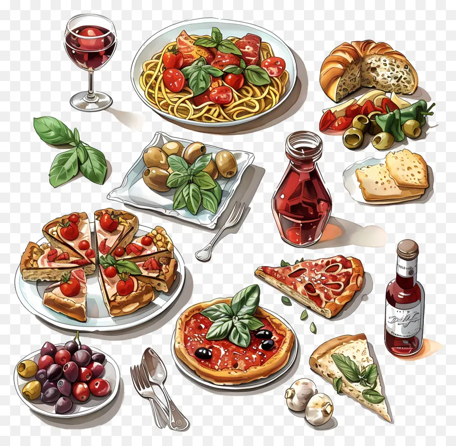 Cozinha Italiana，Comida Italiana PNG