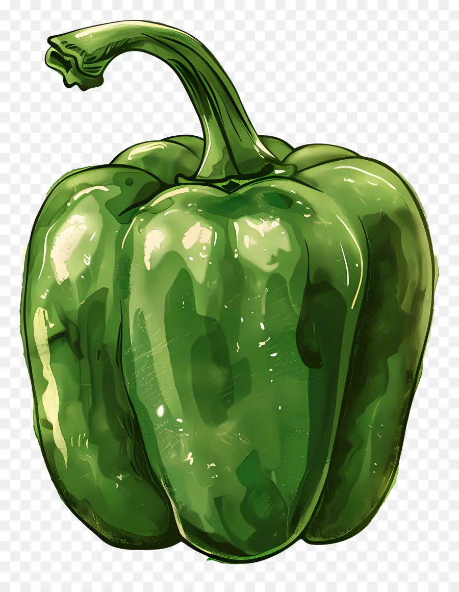 Pimentão Verde，Capsicum PNG