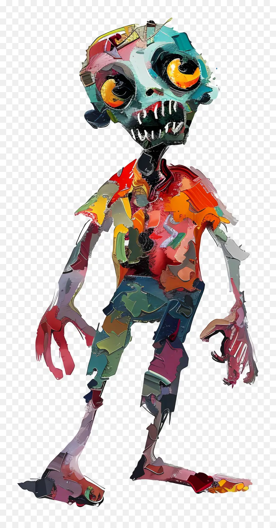 Zumbi，Zumbi Colorido PNG