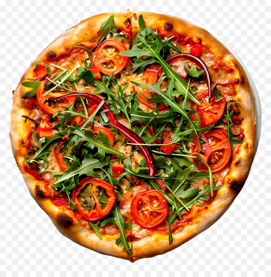 Pizza Vegana，Pizza Vegetal PNG