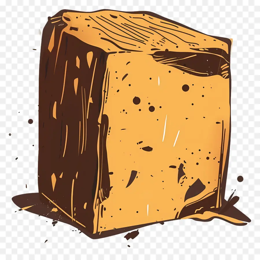 Fudge，Cubo Marrom PNG