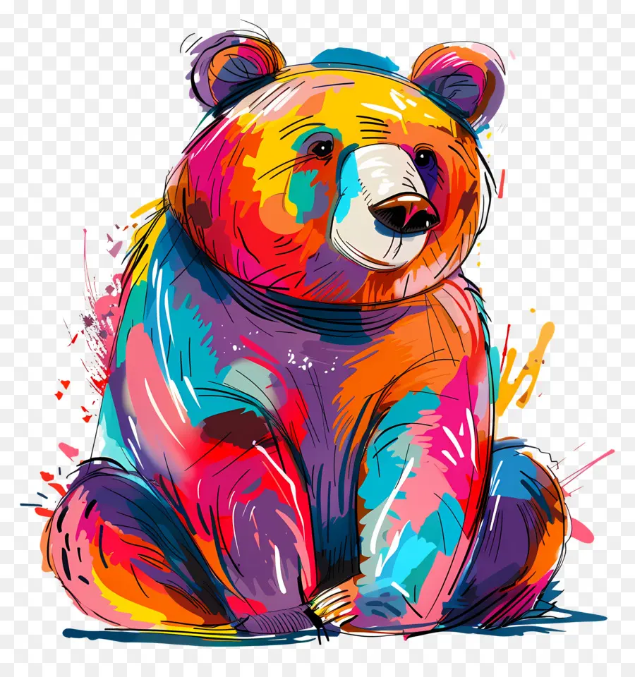 Urso，Urso Colorido PNG