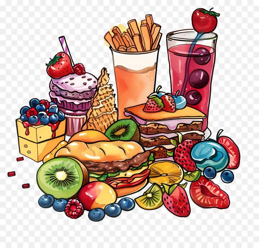 Alimentos，Comida Variada PNG