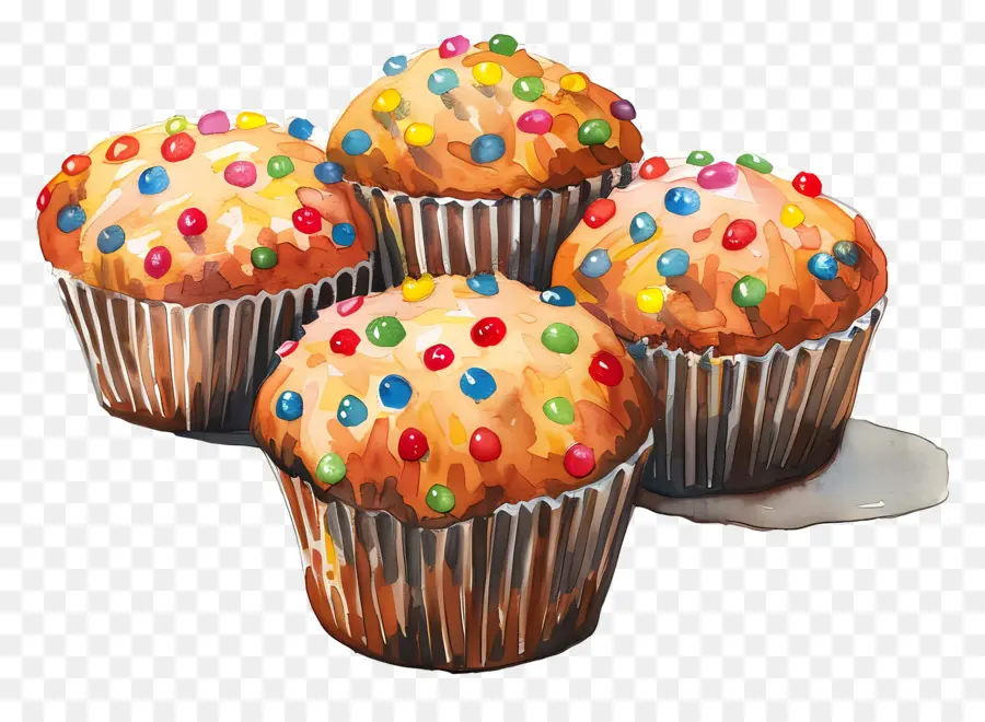 Cupcakes Com Granulado，Bolinhos PNG