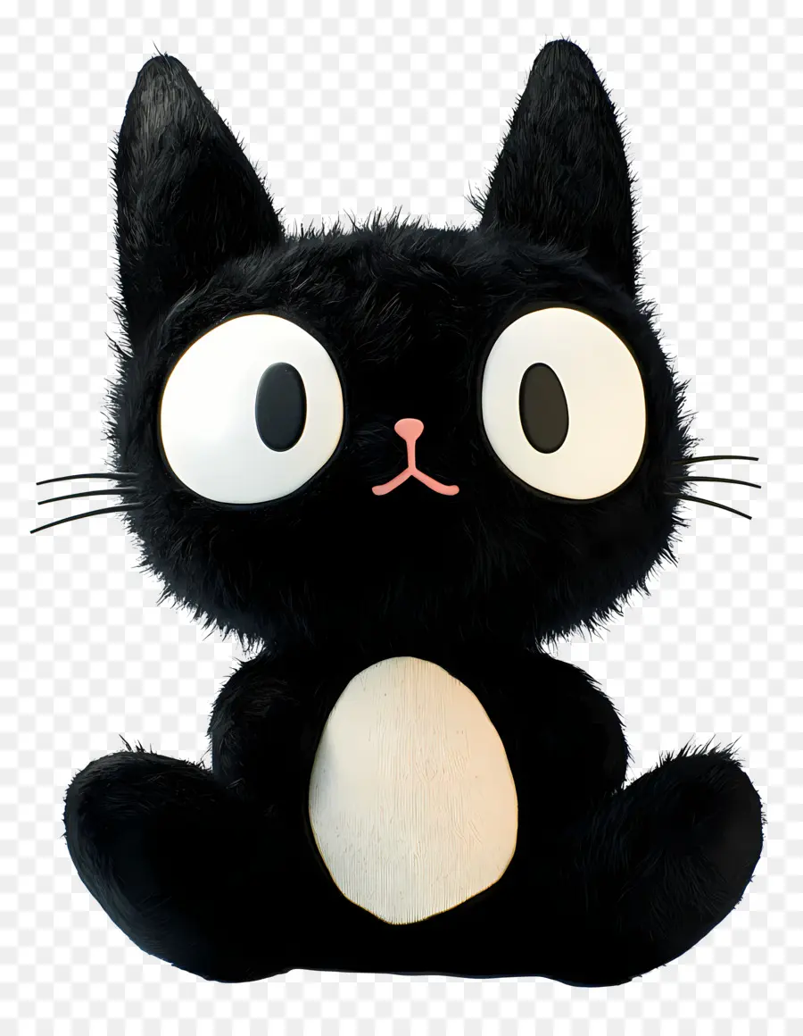 Kuromi，Pelúcia De Gato Preto PNG