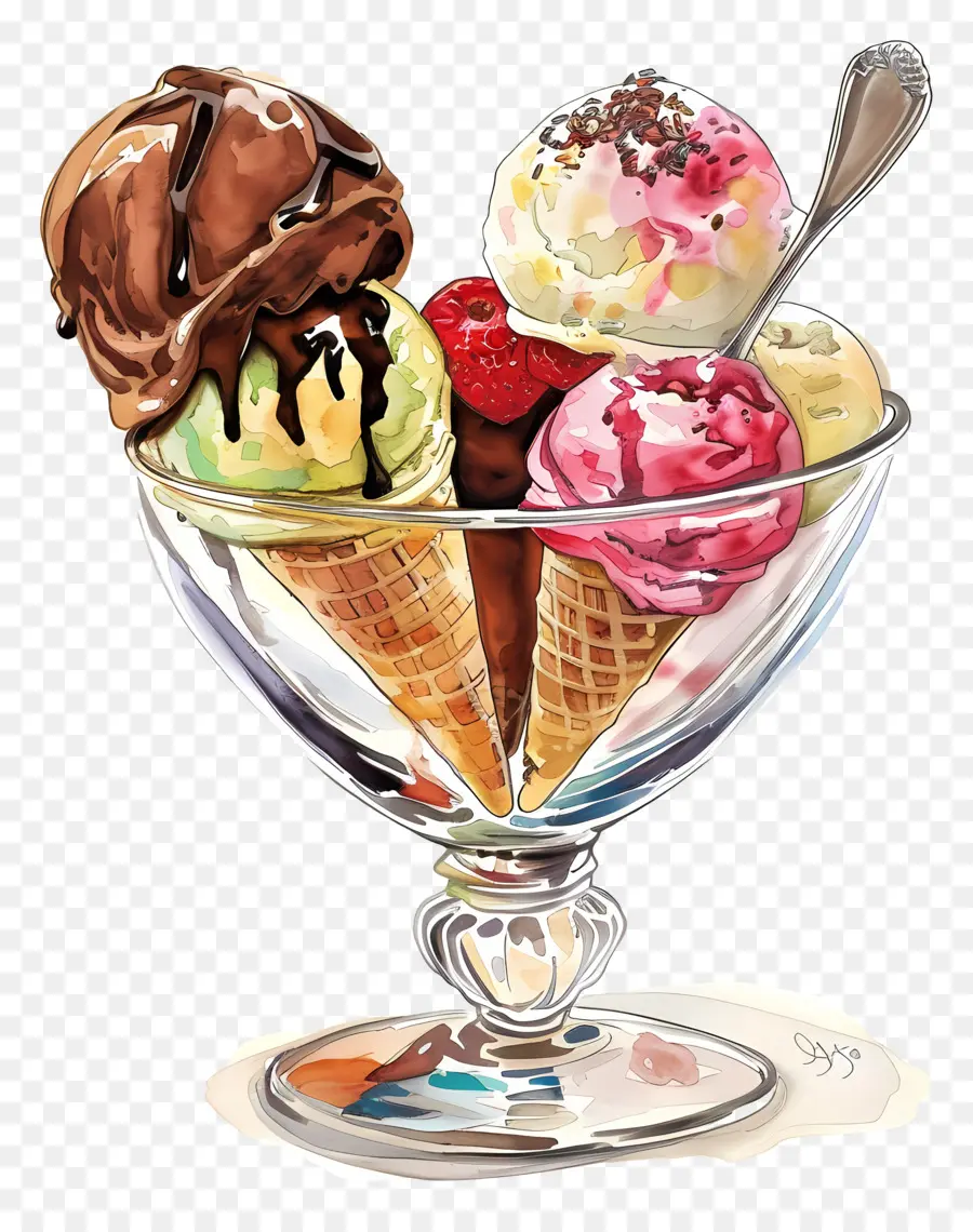 Sorvete，Sundae De Sorvete PNG