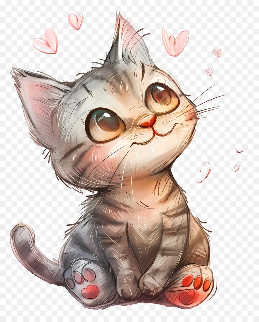 Gato De Desenho Animado，Gatinho Fofo PNG