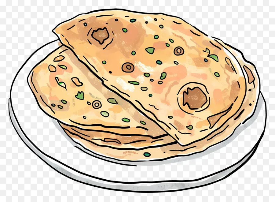 Aloo Paratha，Pão Sírio PNG