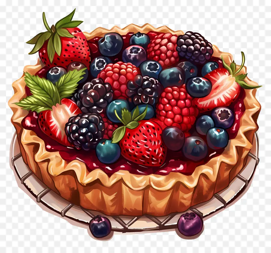 Torta De Frutas Vermelhas，Sobremesa PNG