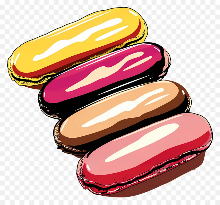 Éclairs，Pastelaria PNG