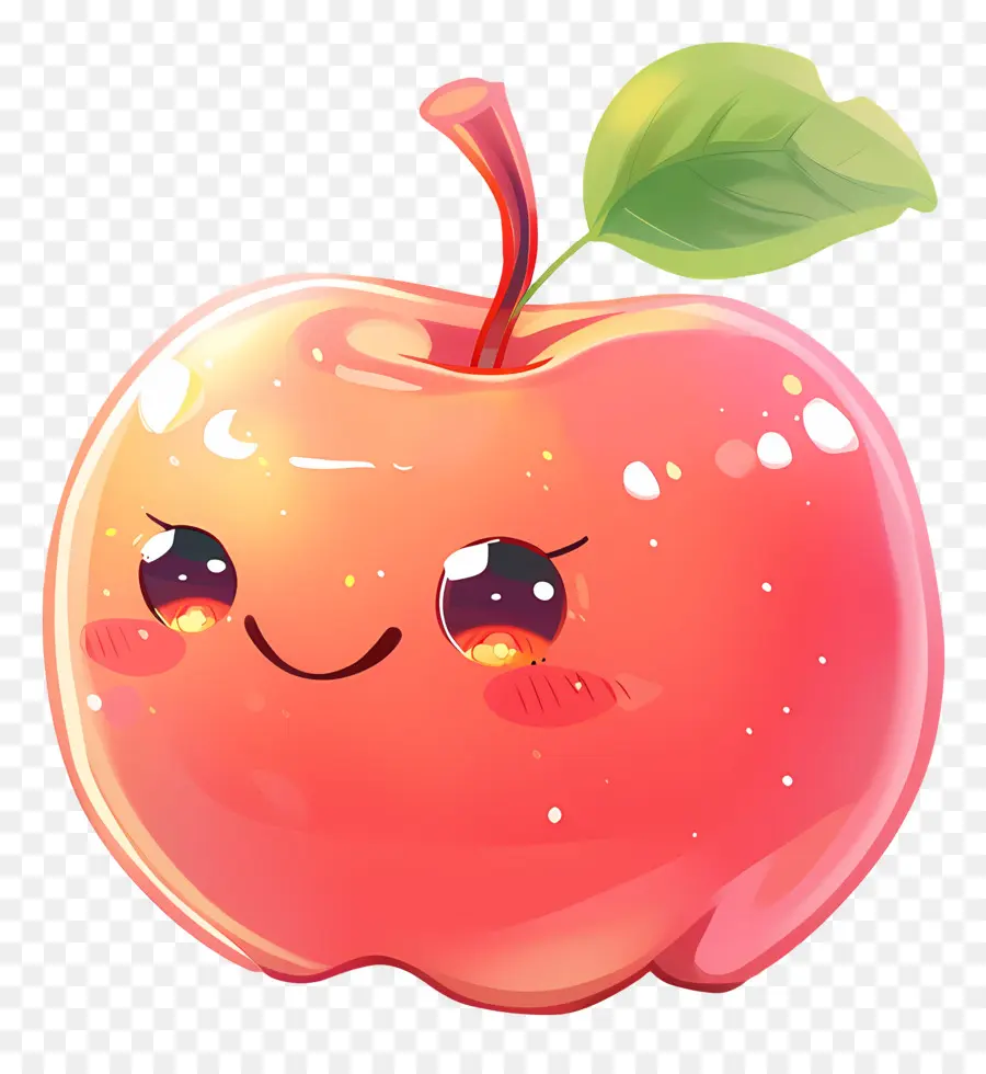 Desenho Animado Da Apple，Sorrindo Apple PNG