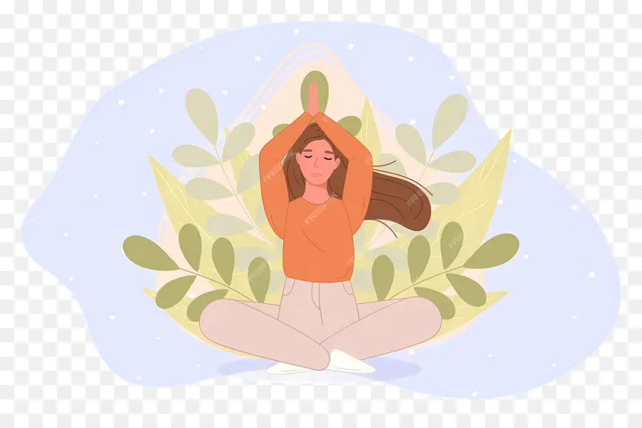 Meditação，Mulher Meditando PNG