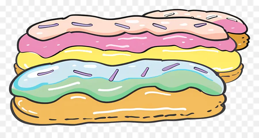 Éclairs，Éclairs Coloridos PNG