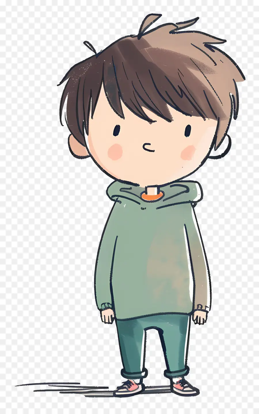 Doodle Boy，Cartoon Menino PNG