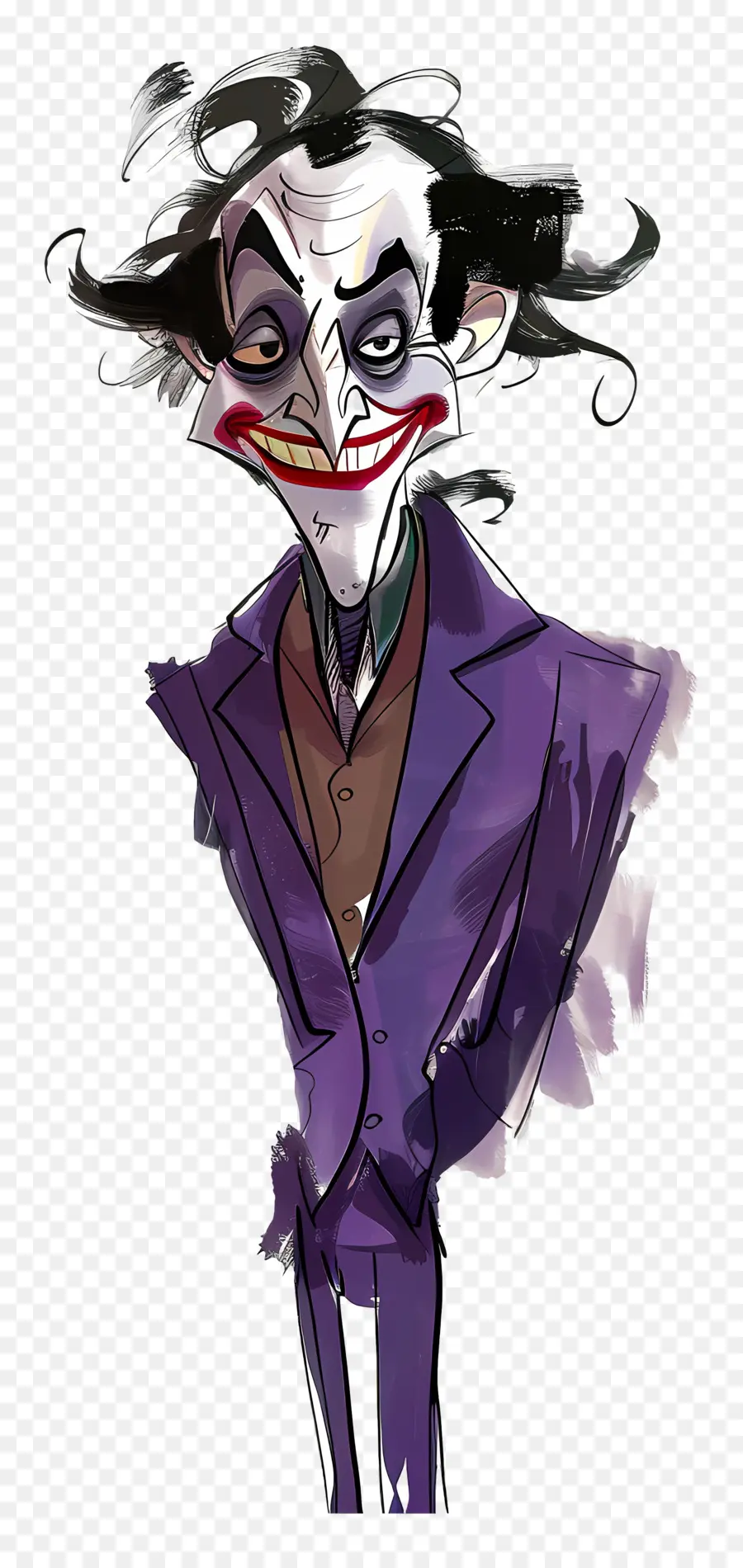 Pôquer De Brincalhão，Personagem De Desenho Animado Em Traje Roxo PNG