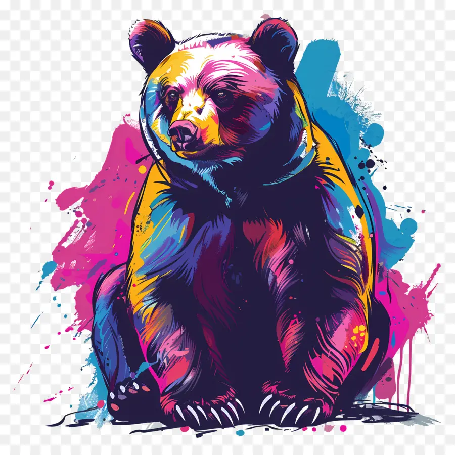 Urso，Urso Colorido PNG