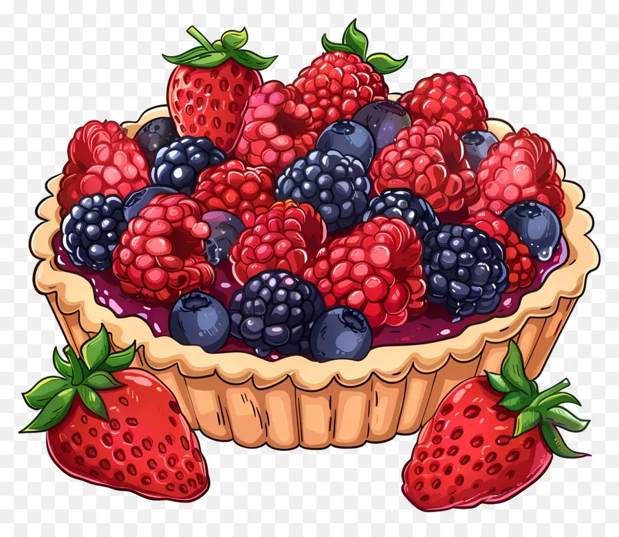 Torta De Frutas Vermelhas，Sobremesa PNG