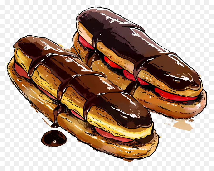 Éclairs，Chocolate PNG