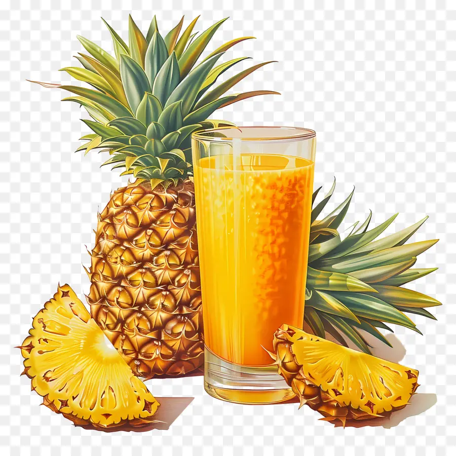 Suco De Abacaxi，Fruta PNG