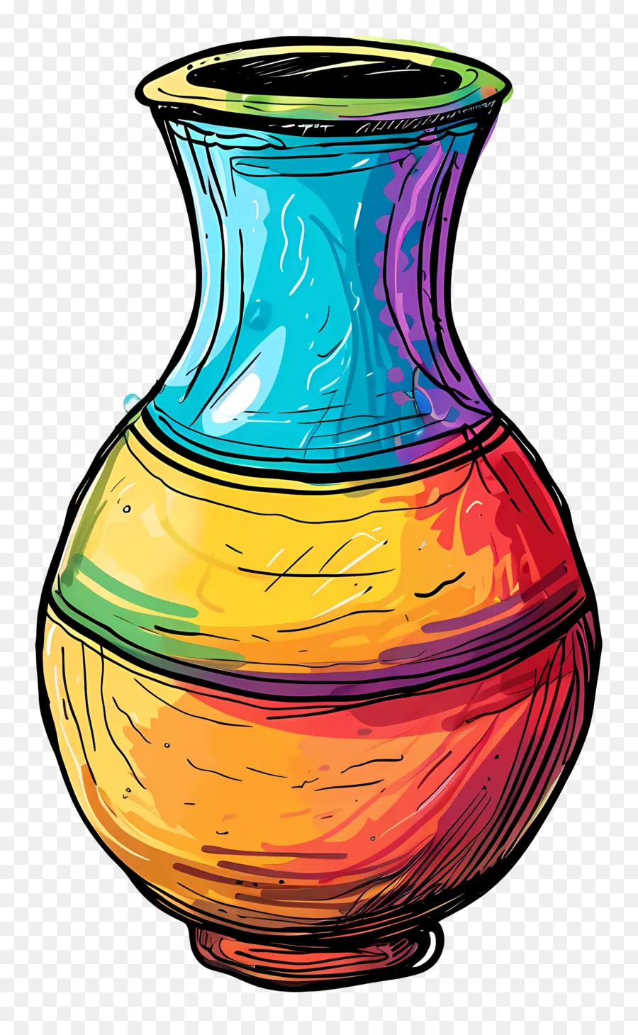 Vaso De Cerâmica，Vaso Colorido PNG