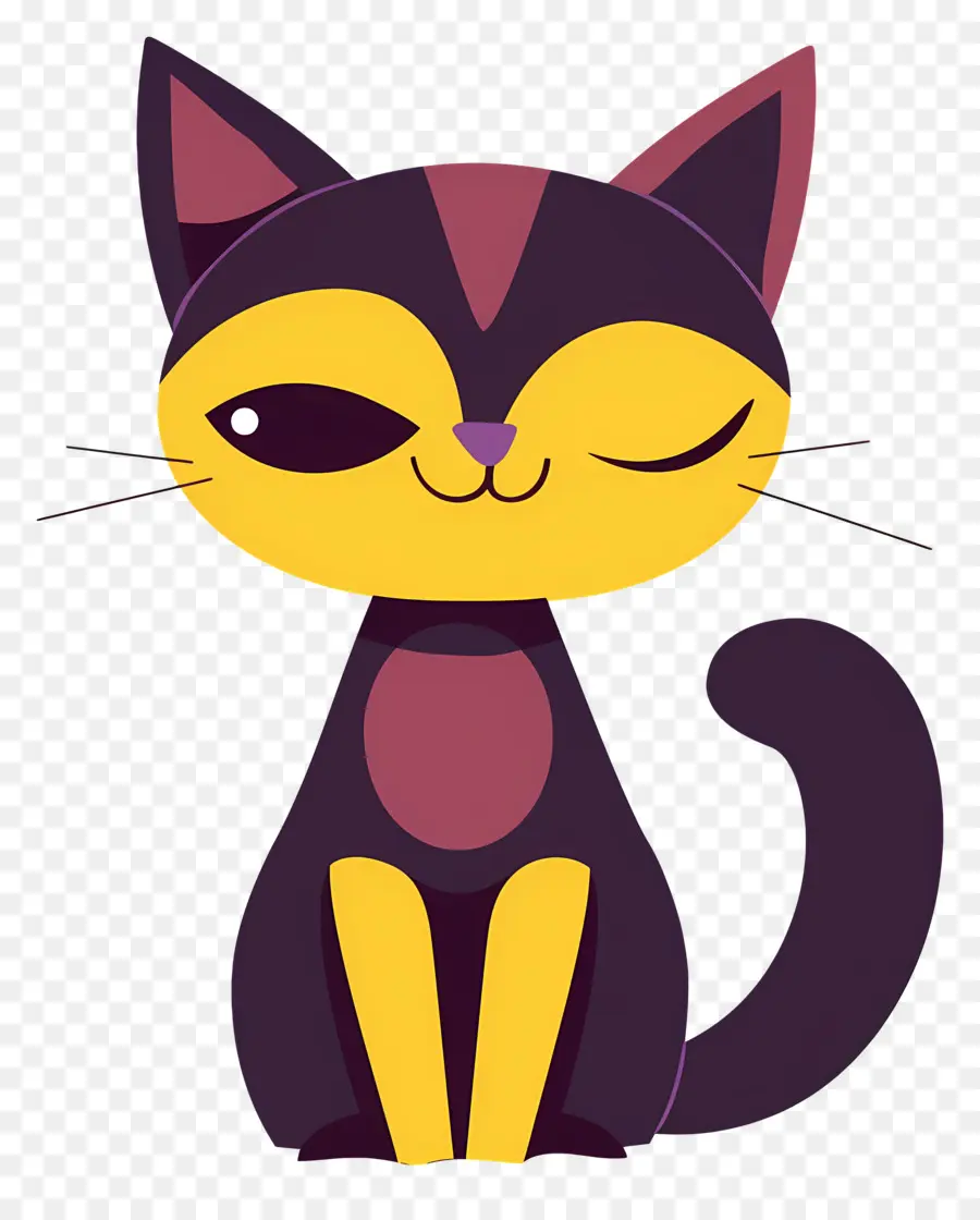 Gato Dos Desenhos Animados，Gato Piscando PNG