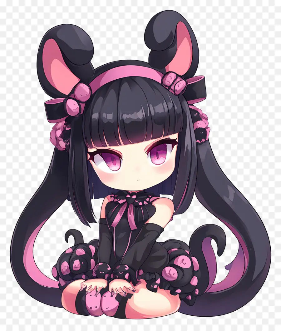 Kuromi，Menina Anime PNG