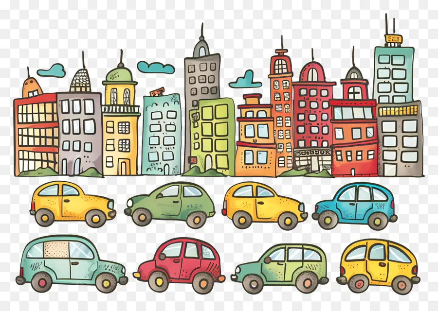 Carros Na Cidade，Paisagem Urbana PNG