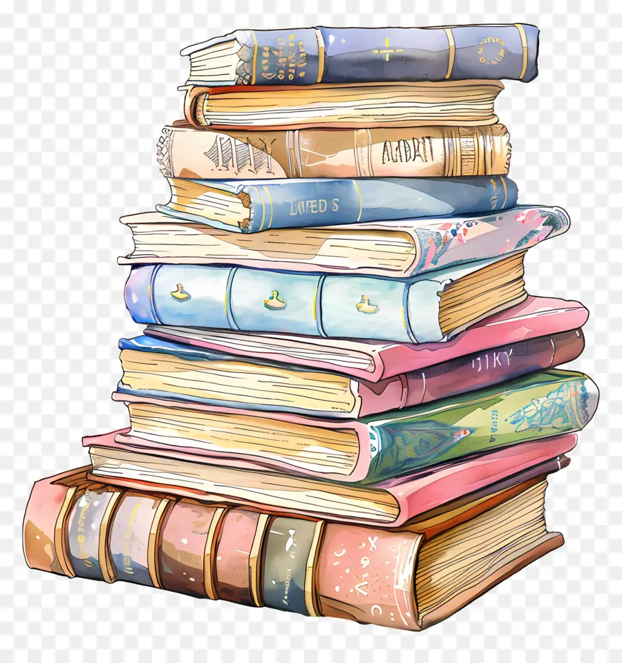 Pilha De Livros，Livros Coloridos PNG