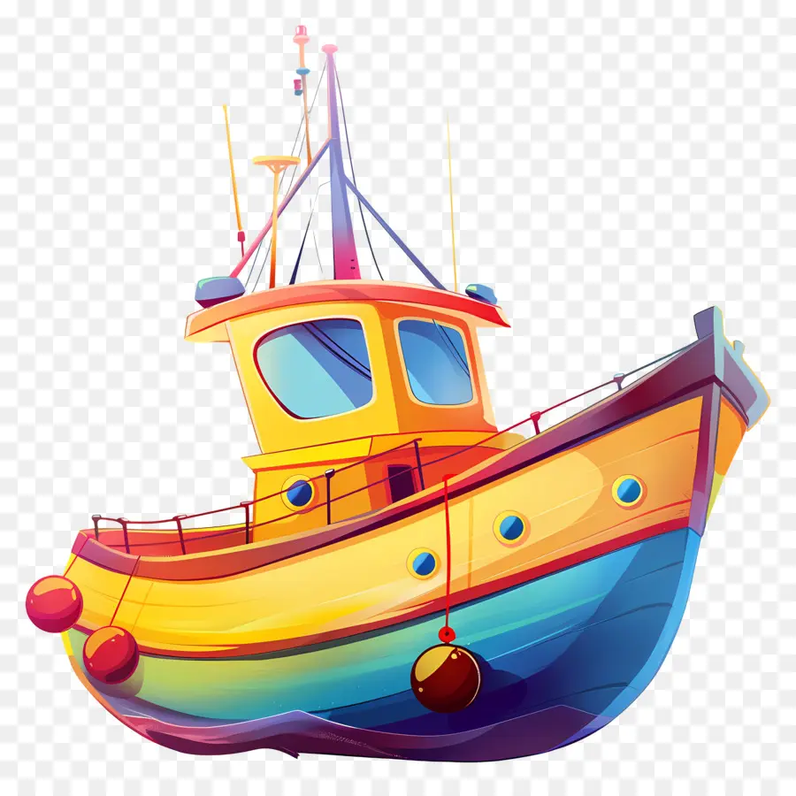 Barco，Barco Colorido PNG