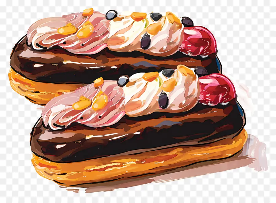 Eclairs，Eclair De Chocolate PNG