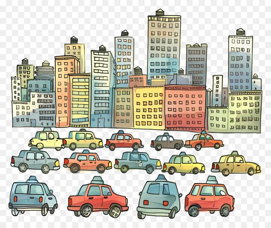 Carros Na Cidade，Paisagem Urbana PNG