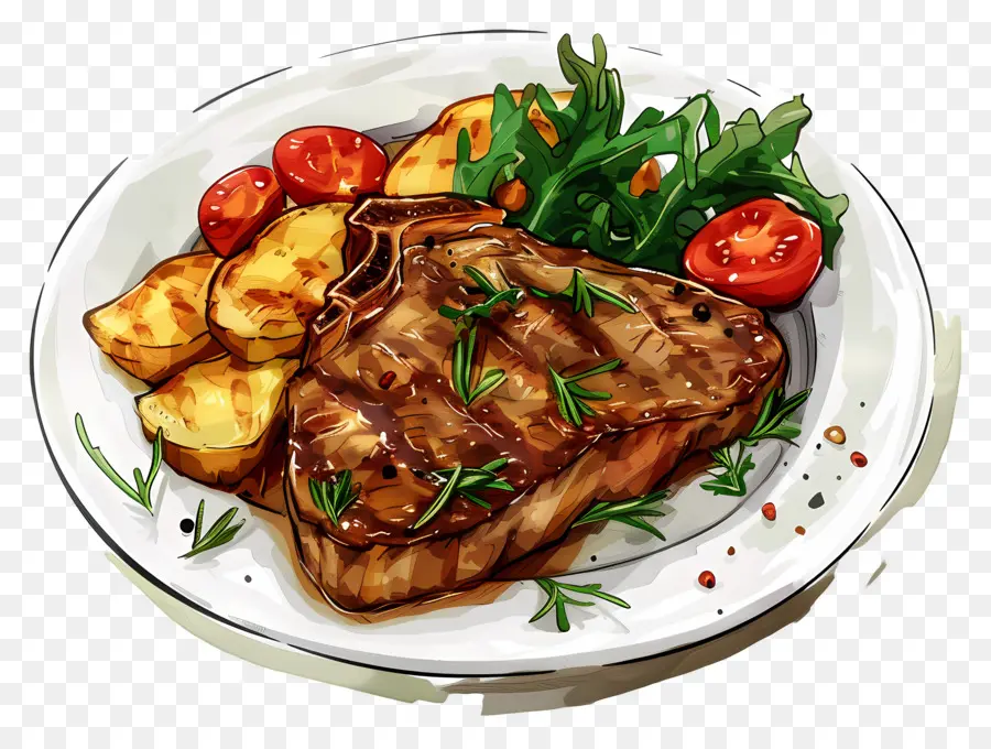 Bife，Bife E Legumes PNG