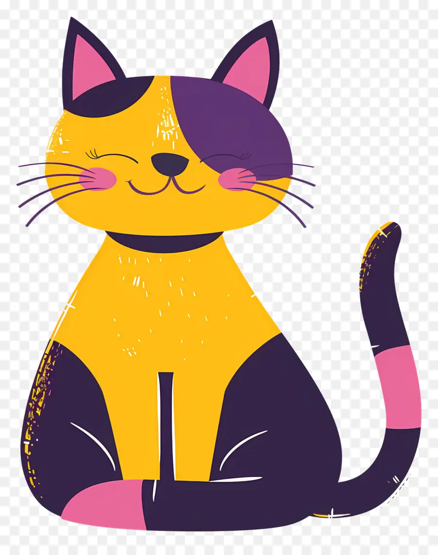 Gato Dos Desenhos Animados，Gato Amarelo PNG