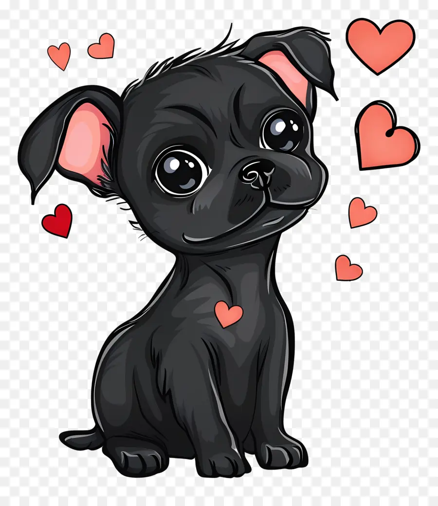 Cachorro De Desenho Animado，Cachorro Preto PNG