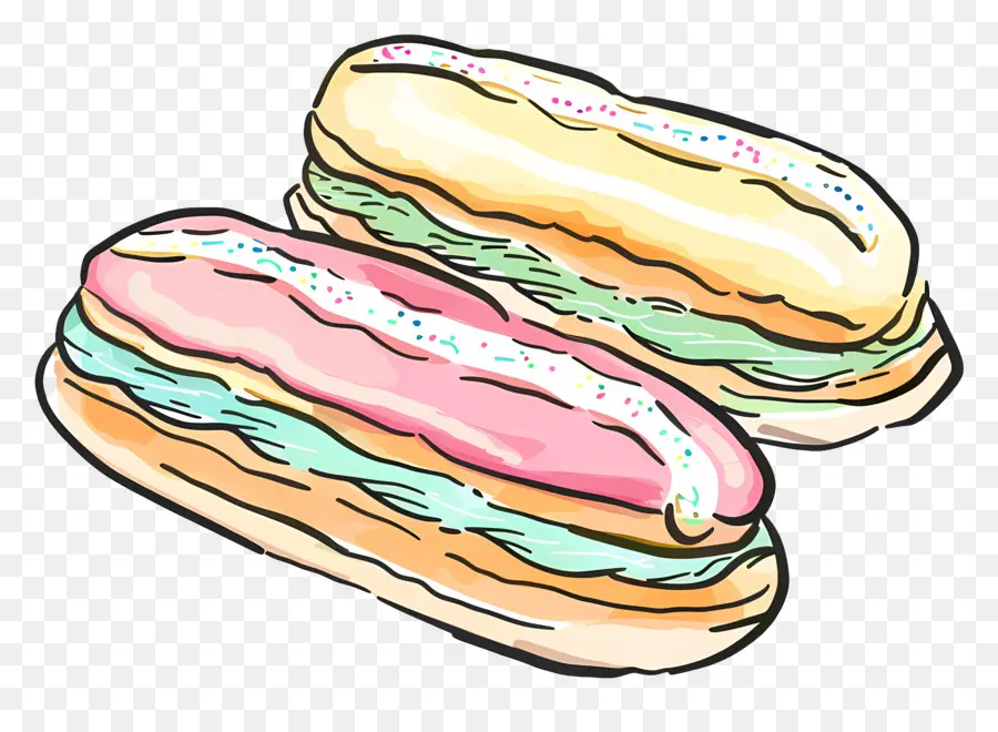 Eclairs，Pastelaria PNG