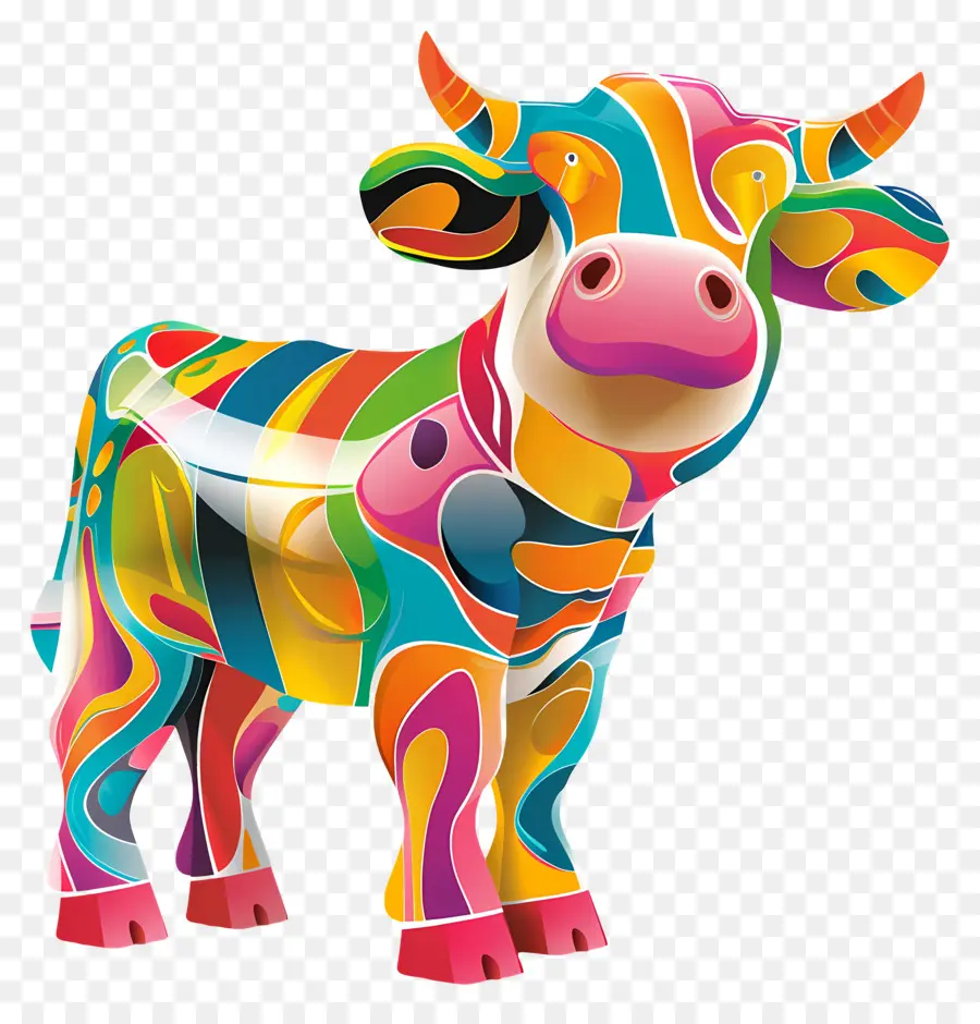 Cow，Vaca Colorida PNG