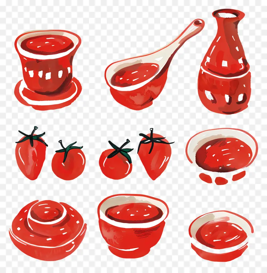 Molho Marinara，Utensílios De Cozinha Vermelhos PNG