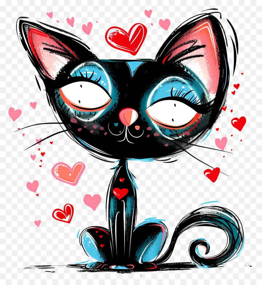 Gato Dos Desenhos Animados，Gato Preto PNG