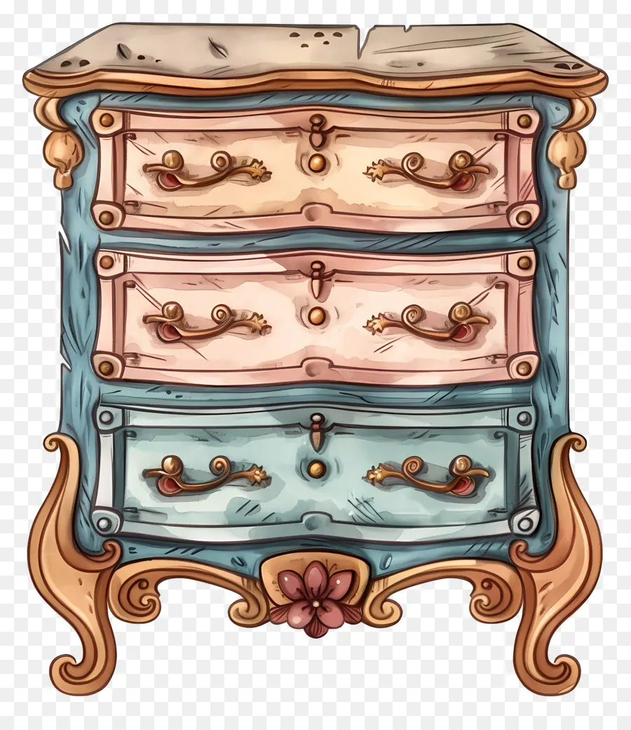 Dresser，Cômoda Vintage PNG