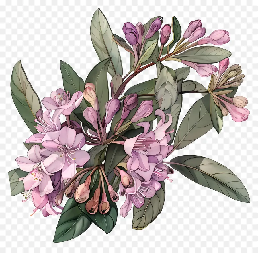 Daphne De Inverno，Flores Cor De Rosa PNG