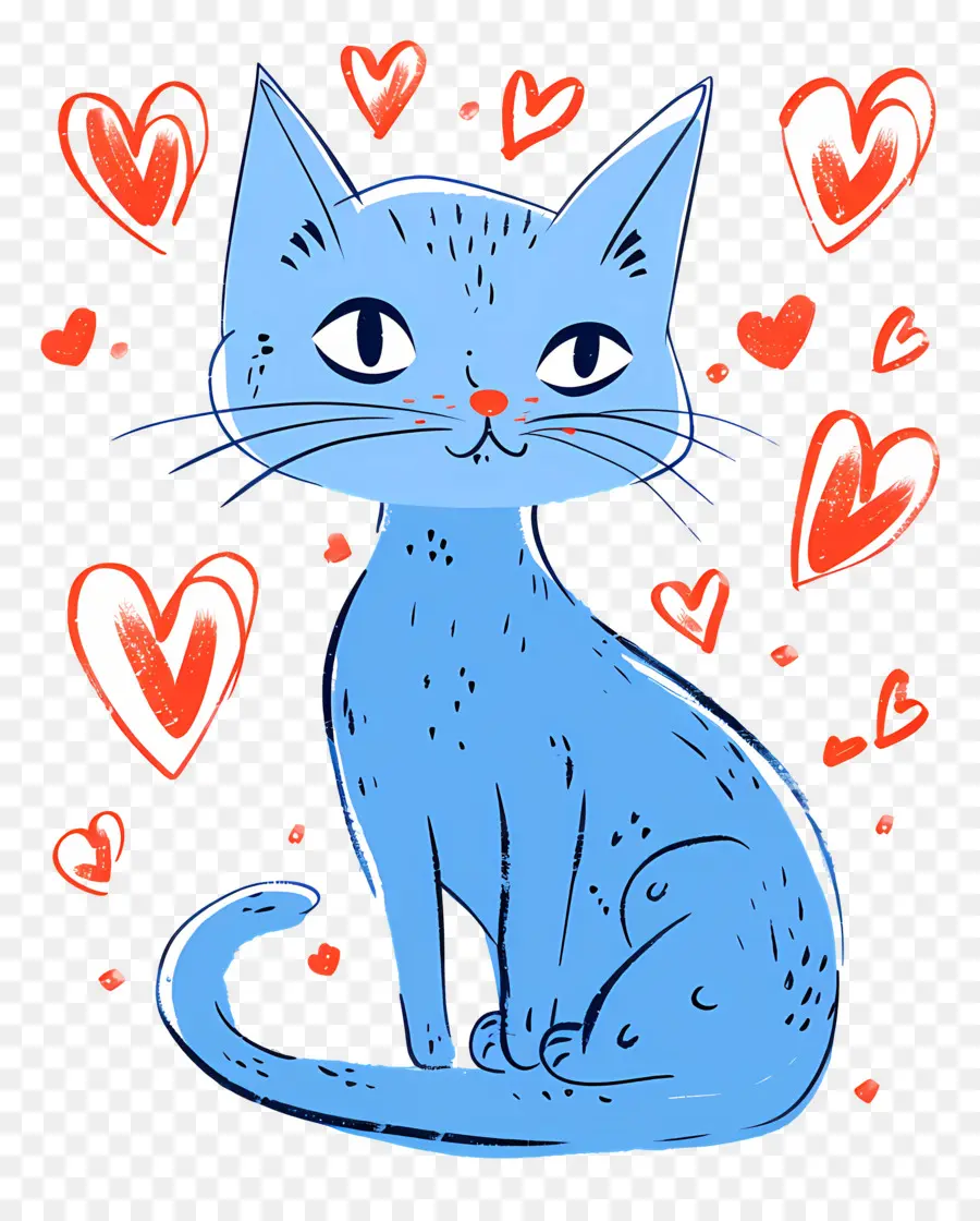 Gato Dos Desenhos Animados，O Gato Azul PNG