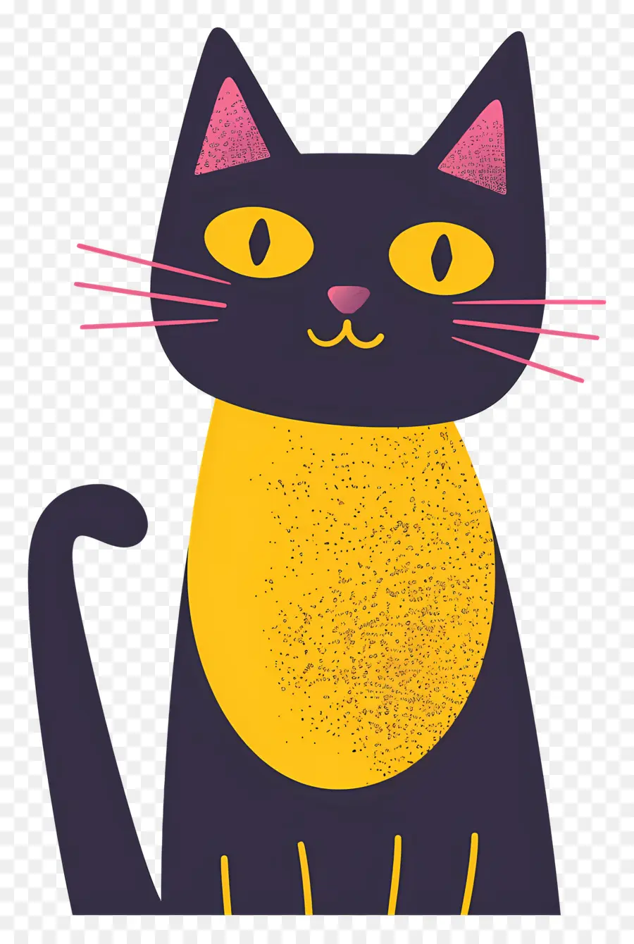 Gato Dos Desenhos Animados，Gato Preto E Amarelo PNG