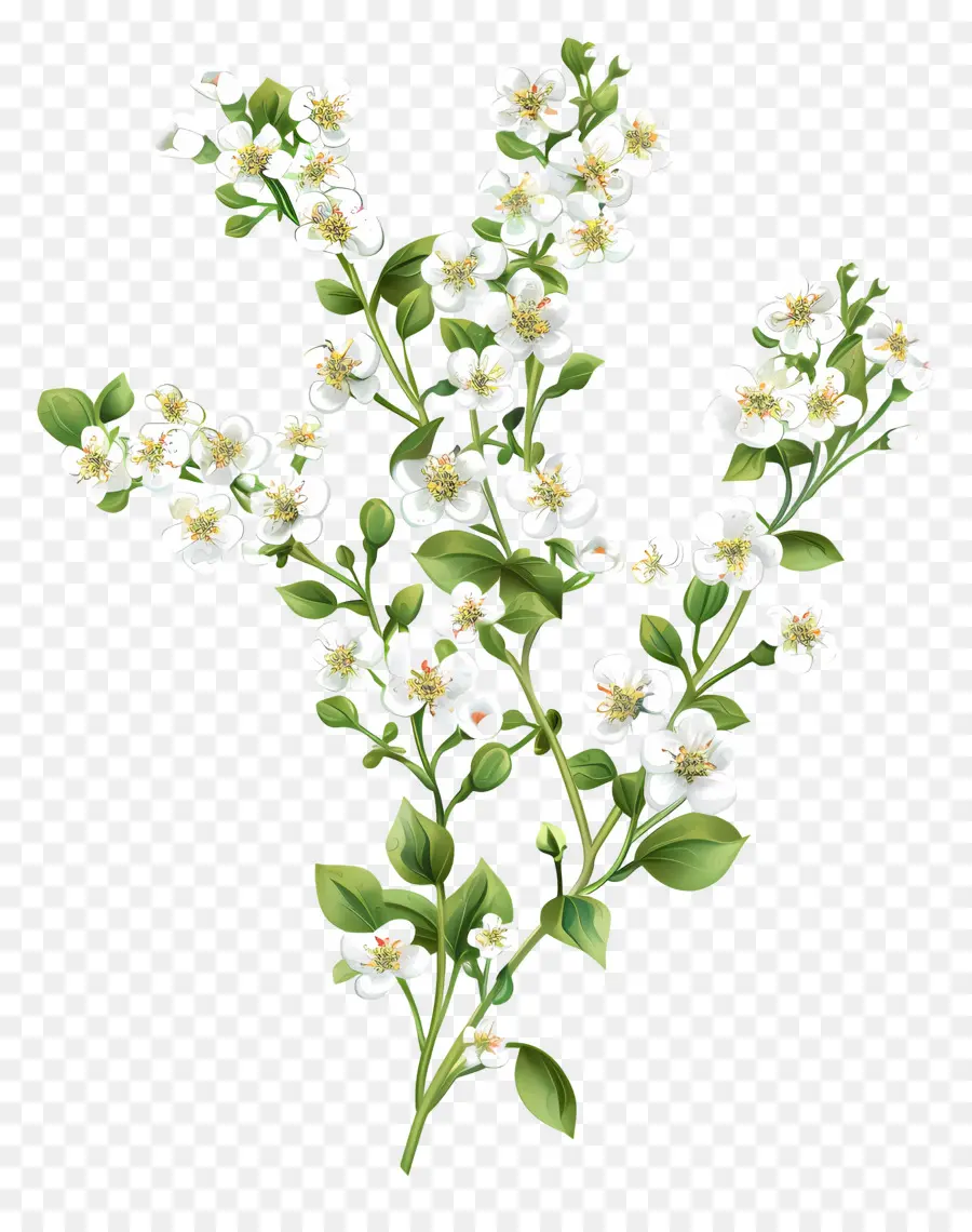 Doce Alyssum，Flores Brancas PNG