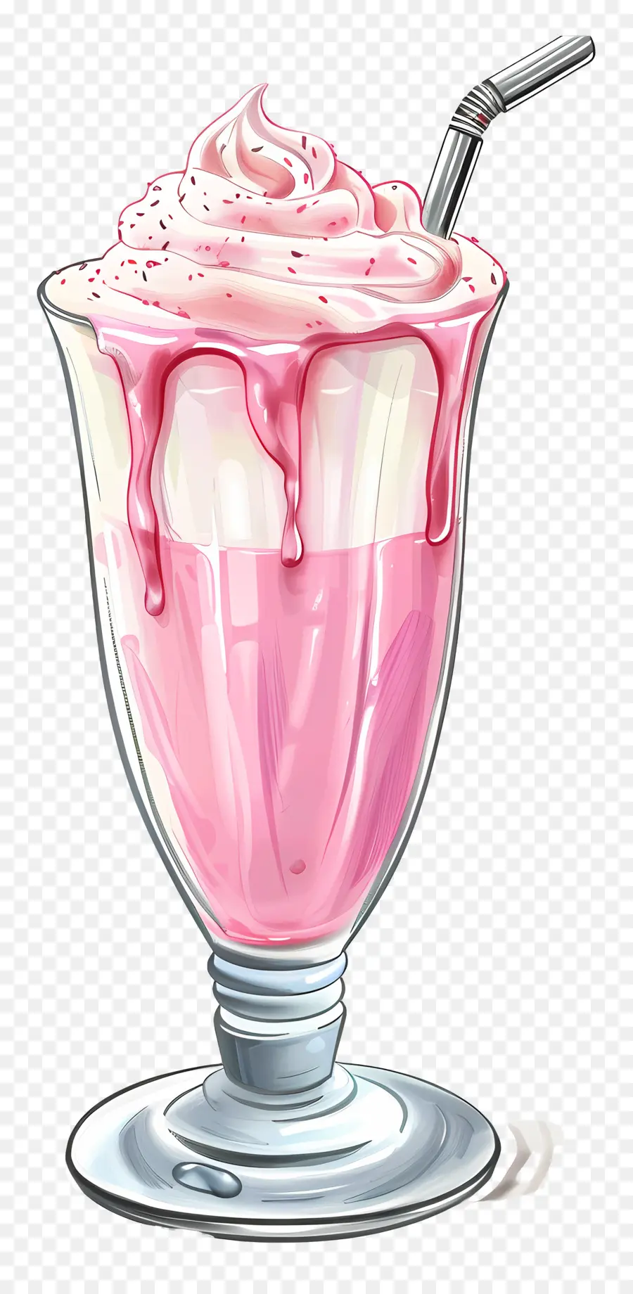 Batido De Leite，Milk Shake Rosa PNG