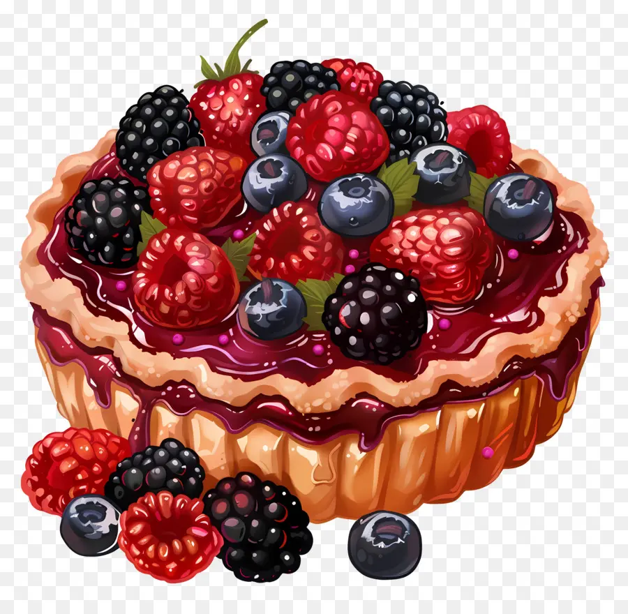 Torta De Frutas Vermelhas，Sobremesa PNG