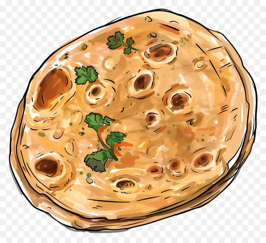 Aloo Paratha，Pão Sírio PNG