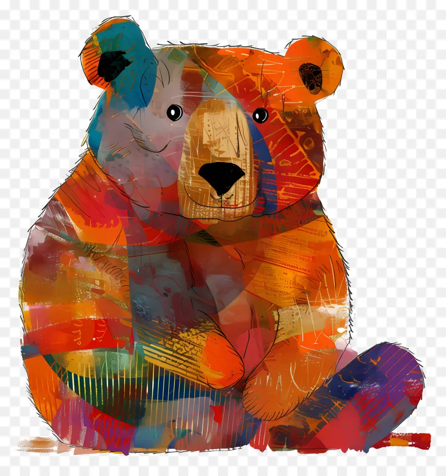 Urso，Urso Colorido PNG